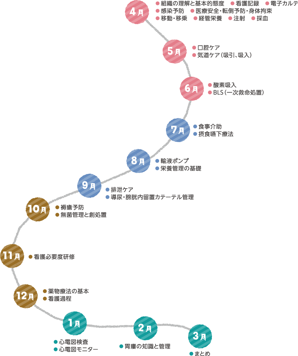 新人研修項目スケジュール